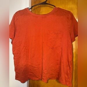 a.n.a Women's Rust Red Short-Sleeve Pocket Tee